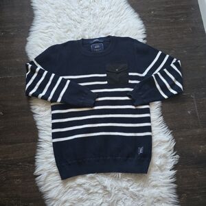 Scotch & Sosa Navy and White Striped Sweater